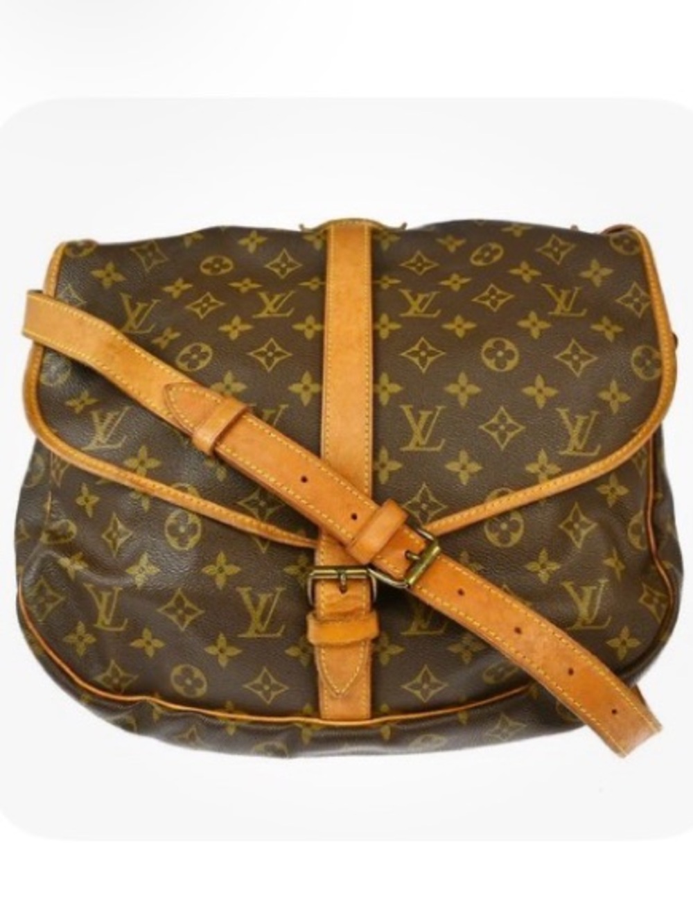 LOUIS VUITTON SAUMUR 35 MESSENGER SHOULDER BAG MONOGRAM M42254 AR8911 XX32230
